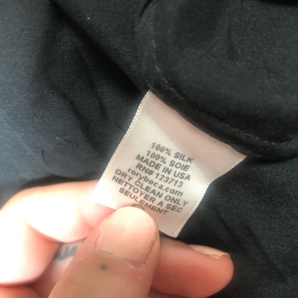 Rory Beca black double layer Razorback silk top - Picture 5 of 5